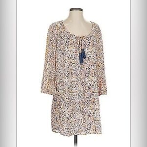 Billabong Floral Print Women's Dress with Tassels Size L